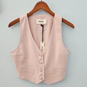 Rolla's Dallas Linen Vest - Pink